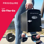 Frigidaire 9 Can Retro Personal Mini Fridge, 6L Portable Cooler with AC & 12V Car Adapter, Compact Beverage Cooler for Drinks, Skincare, and Snacks