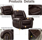 CANMOV Manual Recliner Chair, Nut Brown