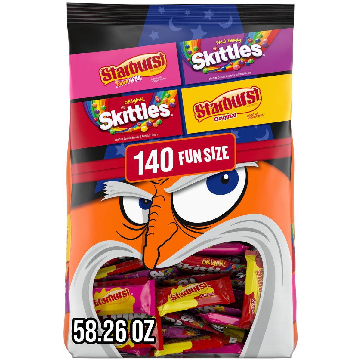 Skittles & Starburst Fun Size Chewy Halloween Candy Variety Pack