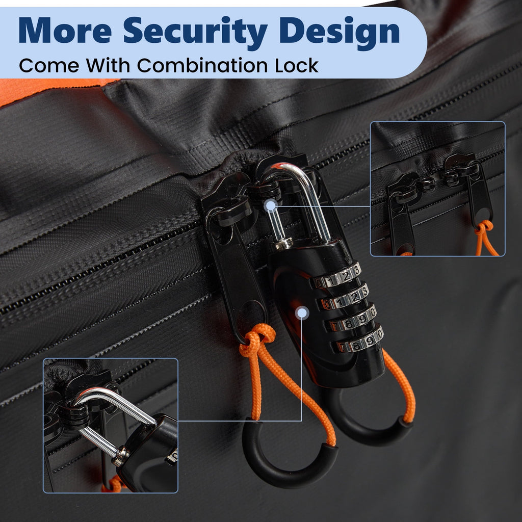 JIOABL 20 Cu ft Rooftop Cargo Carrier Bag,Waterproof Car Roof Bag with 6 Safety Hooks, Anti-Slip Mat, Lock for Cars & SUVs