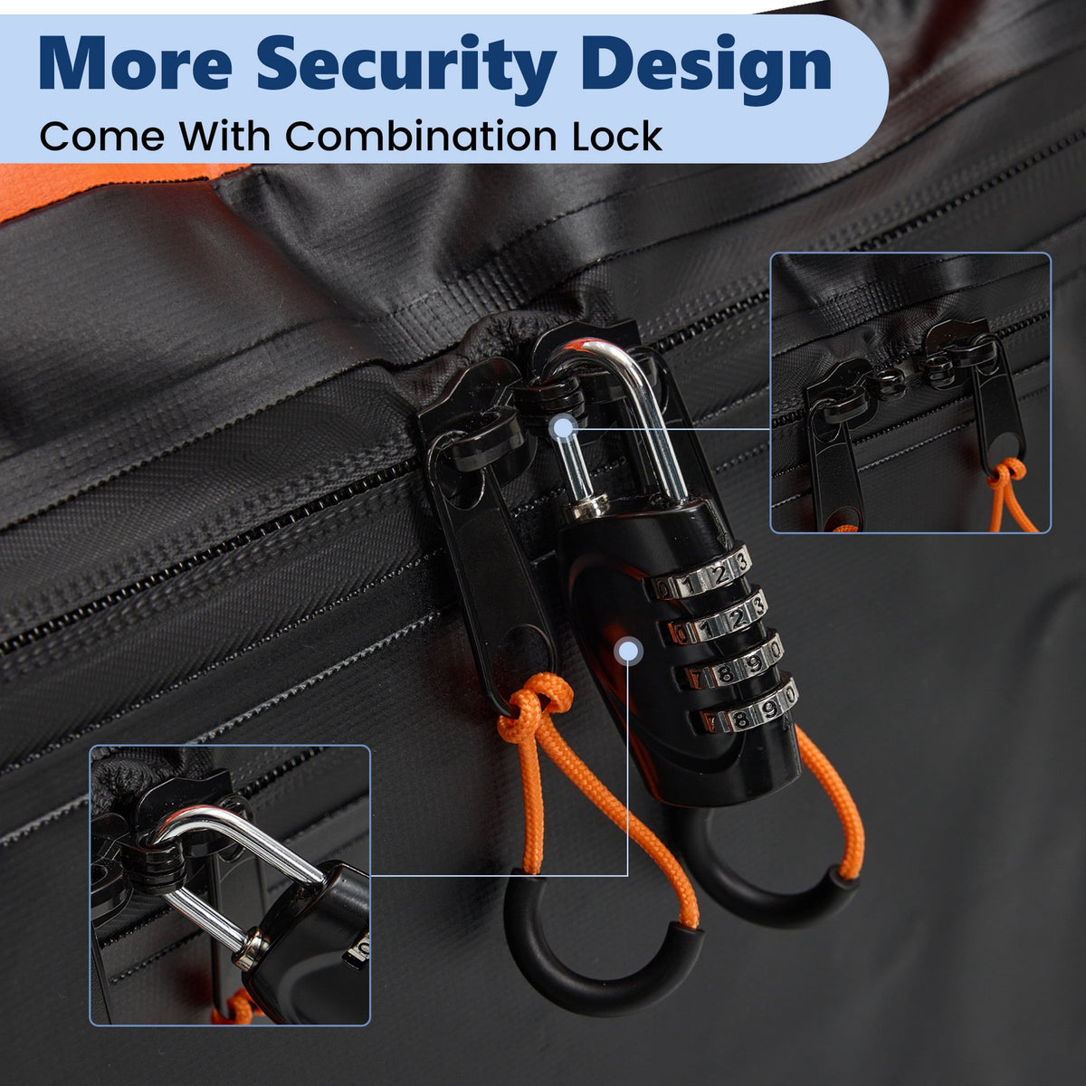 JIOABL 20 Cu ft Rooftop Cargo Carrier Bag,Waterproof Car Roof Bag with 6 Safety Hooks, Anti-Slip Mat, Lock for Cars & SUVs