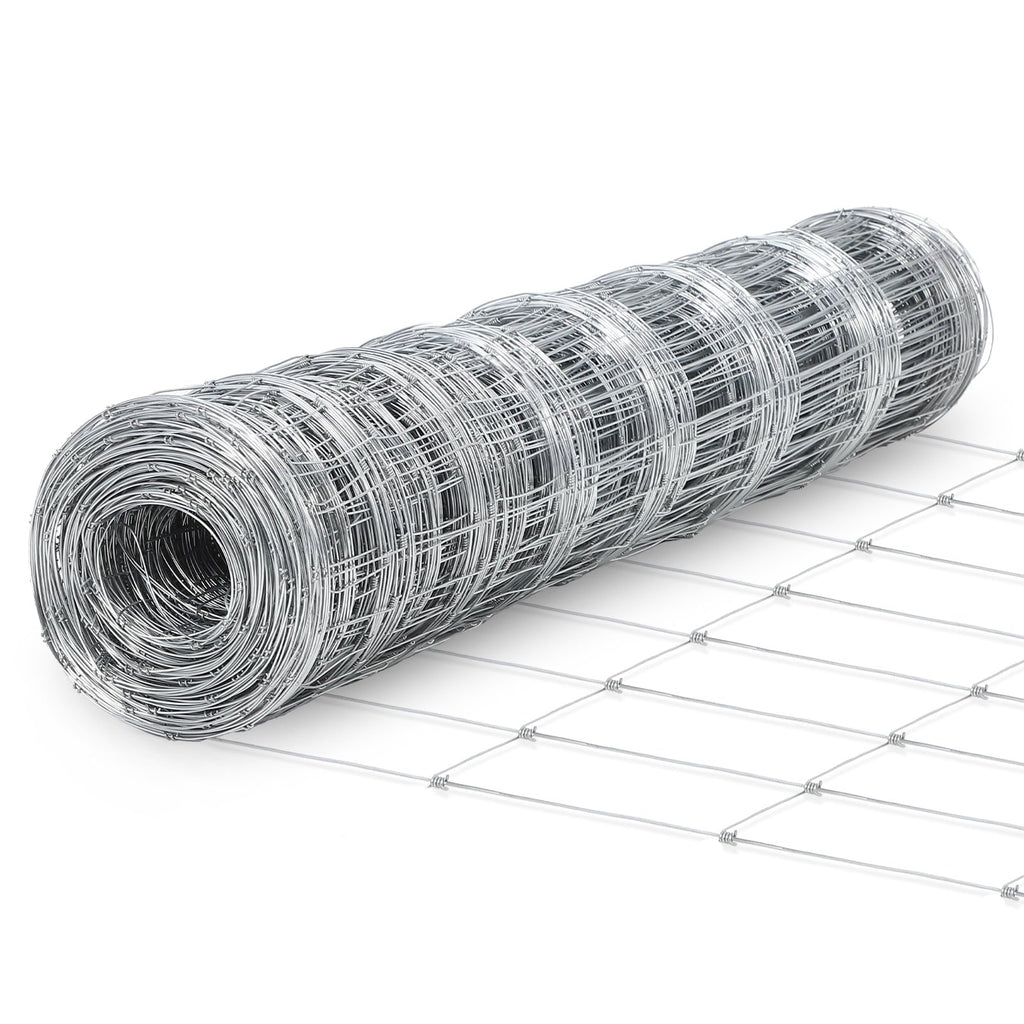4 ft x 328 ft Farm Fence, High Strength Galvanized Cattle Fence, Heavy Zinc Coating Wire Fence for Hog, Deer, Goat, Sheep, All Weather Resistance