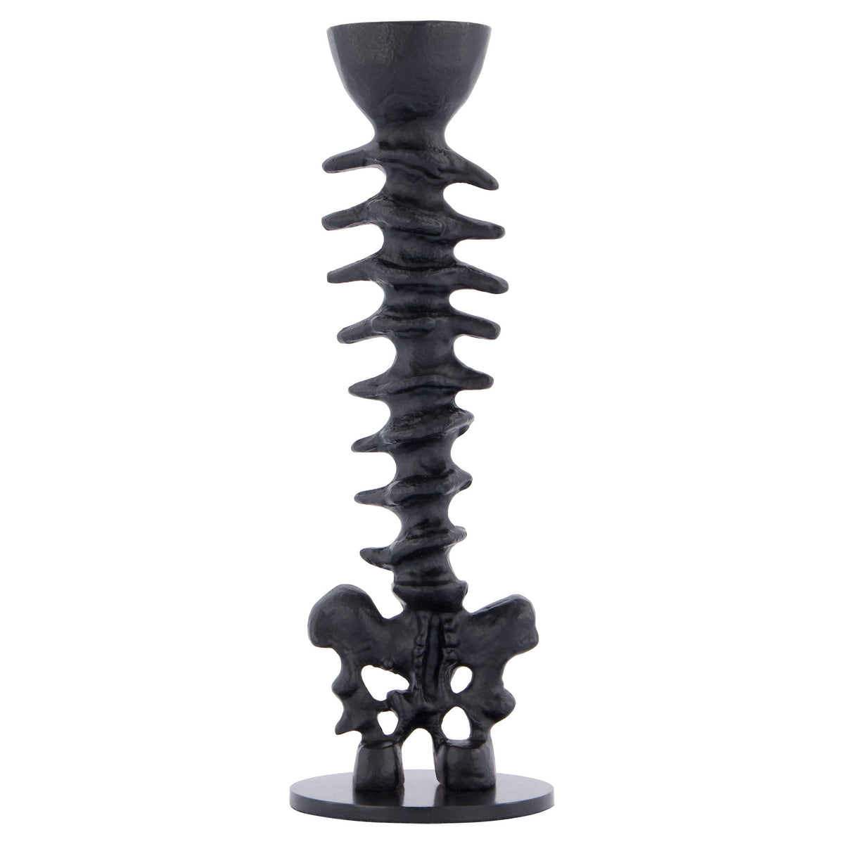 Metal Spine Candle Holder, Black, 8.6", Halloween by Way To Celebrate