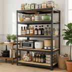 UBERLYFE Heavy Duty Garage Shelving Unit, 2000 lbs Metal Storage Shelves, 5-Tier Adjustable Steel Shelving Rack, Freestanding Garage Storage Rack