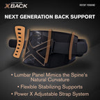 Copper Fit X-Back Brace for Lower Back Pain, Adjustable, Breathable (L/XL) - BLK