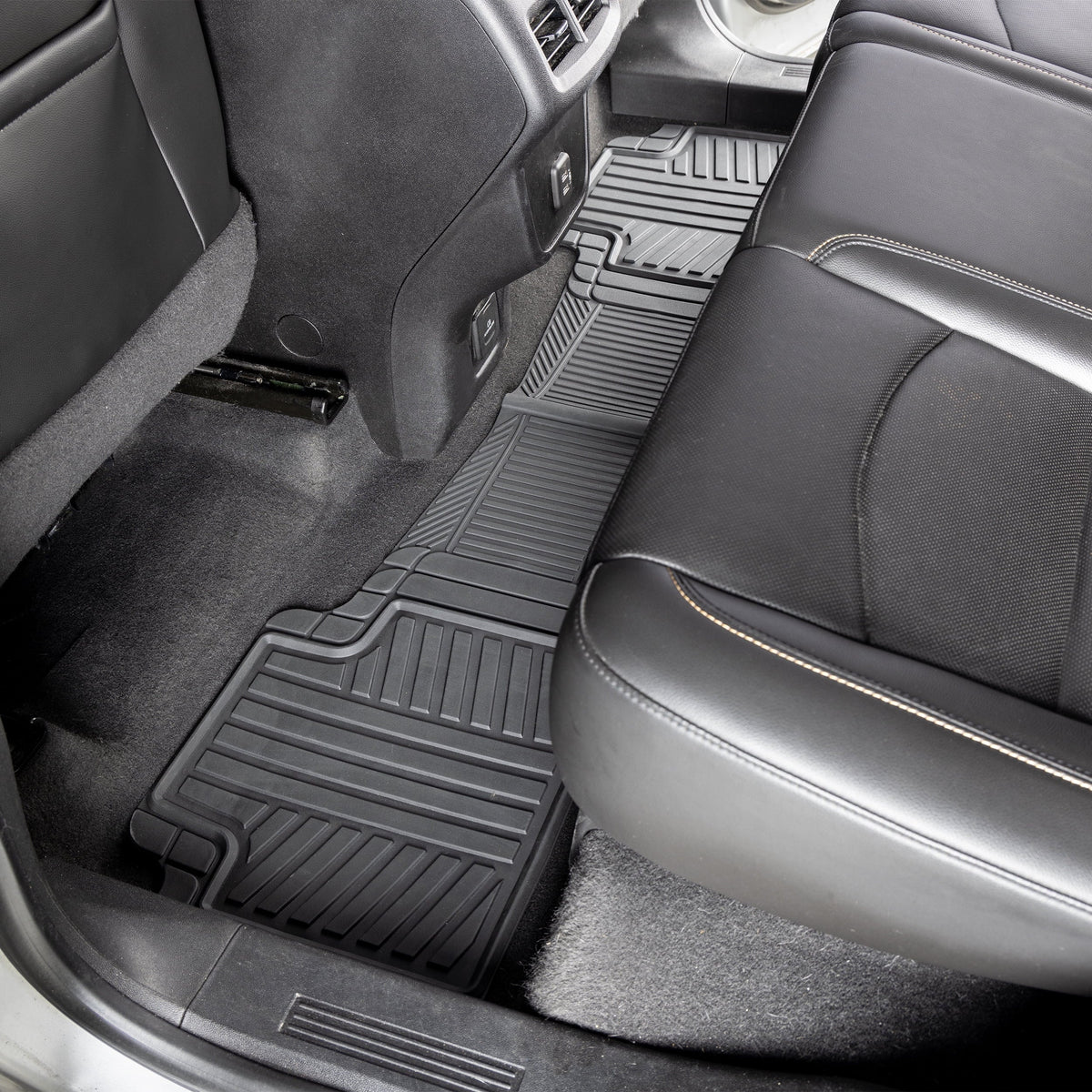 Armor All All-Season Full Coverage Floor Mats for Cars, Trucks, and SUVs, Black, 3-Piece