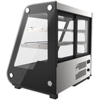 KoolMore 35 inch NSF Commercial Countertop Refrigerator Display Case, 5.6 Cu. Ft., Black And Stainless Steel - CDC-5C-BK