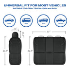 Skechers Premium Leather Car Seat Cover – Front Seat, Durable, Breathable, Universal Fit for Cars, SUVs, and Trucks - Black