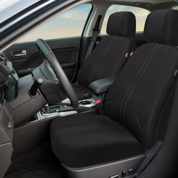 Genuine Dickies 2-Piece Quincy Pro-Grade Seat Covers for Cars, Trucks, and SUVs, Black