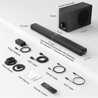 Cowin Sound Bar for Smart TV, 110W Sound Bar with Subwoofer, 2 in 1 Detachable Bluetooth Soundbar for TV with Deep Bass & Volume Boost & 3 Equalizer