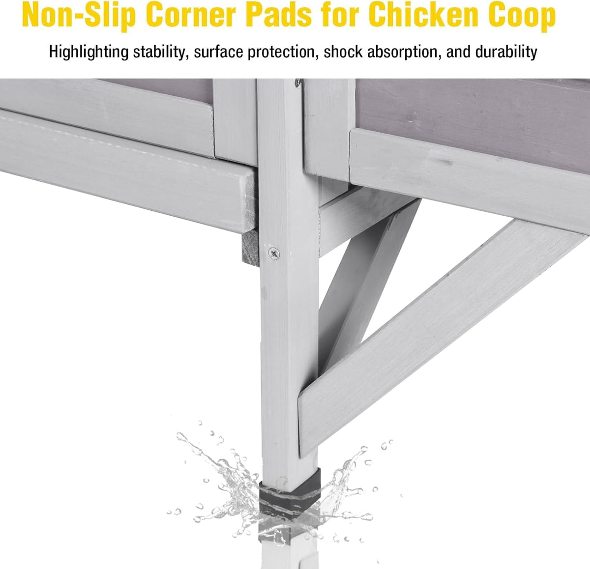 Aivituvin 40.94" Chicken Coop with Nesting Box, Weatherproof Hen House with Leakproof Pull-Out Tray, Poultry Coops for Chickens, Duck & Quail