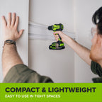 Greenworks PowerAll 24V 3/8" 280 in-lb Drill, with 2.0 Ah USB-C Battery, 30W USB-C Charger Block, 3' 100W USB-C Cable