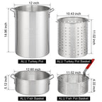 Ktaxon Propane Outdoor Fryer Fish Frying / Boiling Turkey Fryer Pot,55000BTU,30QT,10QT