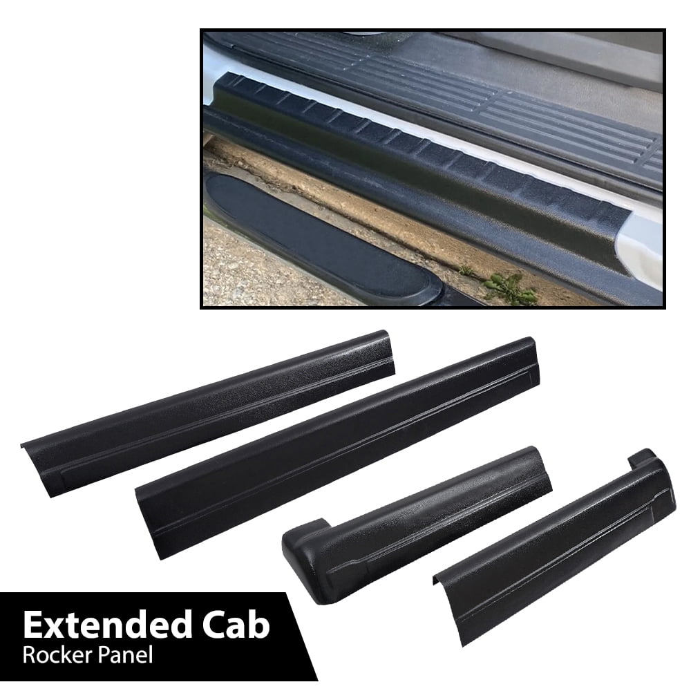 Black Trail Armor Rocker Panel Guard Cover Fit for 1999-2006 Chevy Silverado GMC Sierra