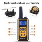 BEBANG 2600FT Dog Training Collars for 2 Dogs, Dog Shock Collar with Remote, 3 Modes Beep Vibration Shock, Waterproof, LED Light for Training Small