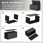 Bifanuo 100 Gallon Lockable Deck Box - Outdoor Patio Storage - Black