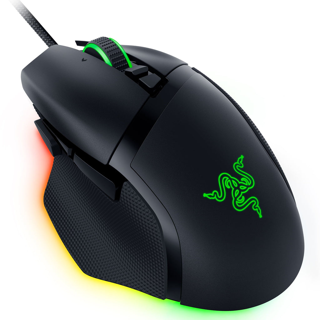 Razer Basilisk V3 Ergonomic Wired Gaming Mouse with 26K DPI Optical Sensor, 11 Programmable Buttons, Chroma RGB and HyperScroll Tilt Wheel - Black