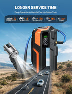 AstroAI M12 Portable Jump Starter with 150PSI Air Compressor, 6000A Car Battery Booster Pack (All Gas &10L Diesel) with Tire Inflator, LED Display