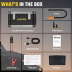 AVAPOW 2000A Heavy Duty Jump Starter with 150 PSI Air Compressor, 12V Battery Booster for Up to 8.0L Gas & 6.0L Diesel Engines, Power Bank & LED Light