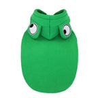 Winter Warm Plush Dog Coat Hoodie, Pet Halloween Frog Cosplay Costume for Small Dogs