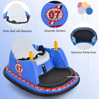 12V Toddler Battery Powered Bumper Car With Dual Joysticks And 360 Degree Spin