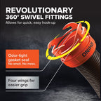 Camco RhinoFLEX 20ft RV Sewer Hose Kit - 23 Mils of Polyolefin, Black (39744)