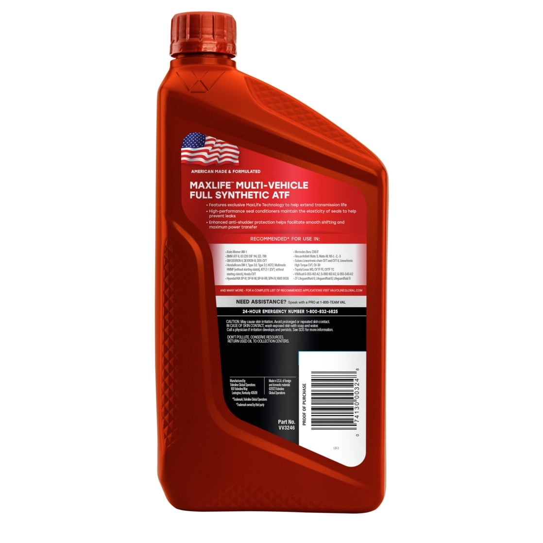 5 pack) Valvoline MaxLife Multi-Vehicle Full Synthetic Automatic Transmission Fluid 1 QT
