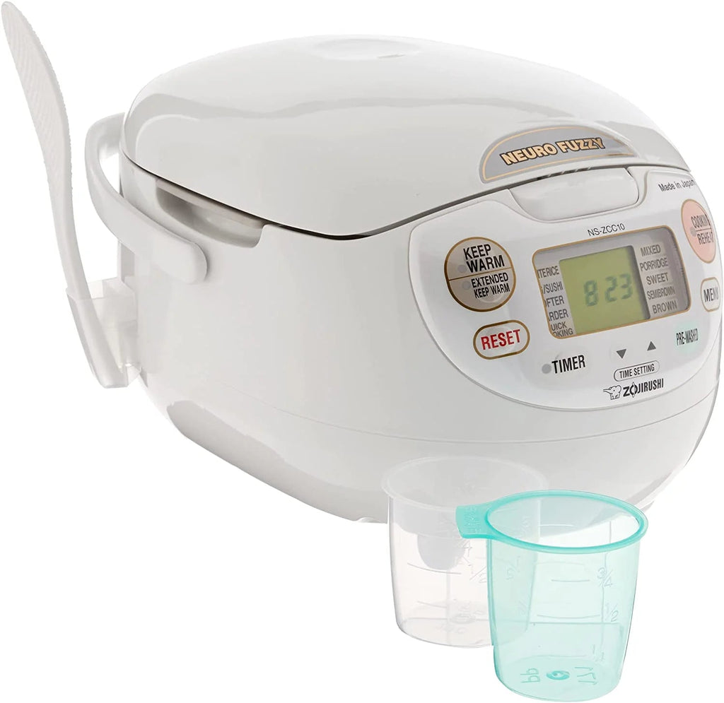 Zojirushi Neuro Fuzzy Rice Cooker And Warmer, 5.5-Cup, Premium White - NS-ZCC10