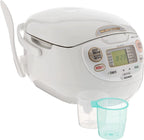 Zojirushi Neuro Fuzzy Rice Cooker And Warmer, 5.5-Cup, Premium White - NS-ZCC10