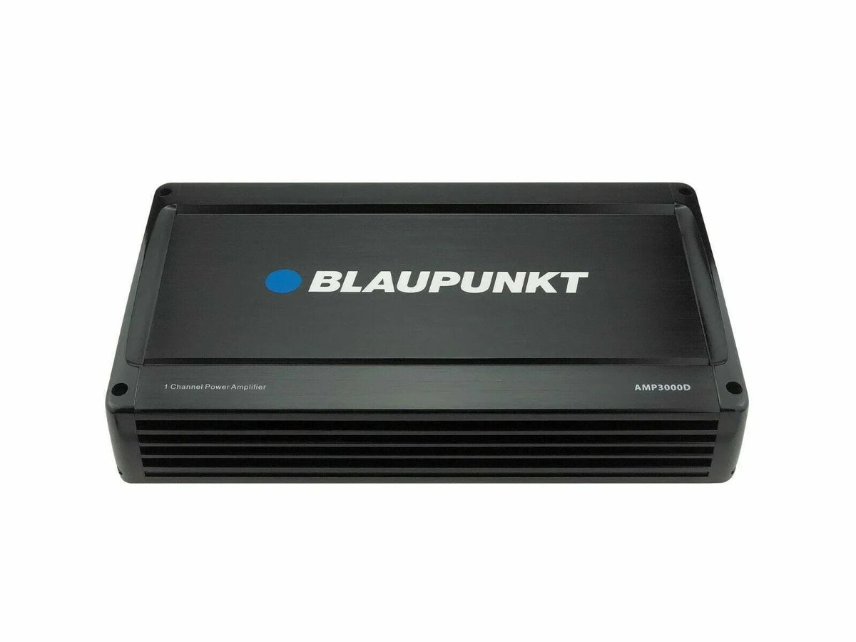 Blaupunkt Monoblock Class D Car Audio Amplifier With 4 Ga Amp Kit - AMP3000D
