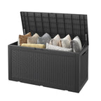 Bifanuo 100 Gallon Lockable Deck Box - Outdoor Patio Storage - Black