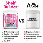 Creatine for Women | Creatine Monohydrate + BCAA Powder Myo-Inositol Collagen Biotin Hyaluronic Acid Folate L Glutamine Vitamin D3 Iron Zinc D-Chiro