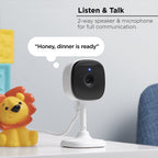 Merkury Smart Indoor Camera 1080p - Wi-Fi Security Cam with Night Vision, White (2-Pack)