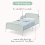 Delta Children Magic Magnet Toddler Bed with Customizable Magnets & Built-In Book Storage, Sage