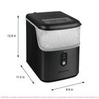 Frigidaire 33 lbs. Countertop Nugget Ice Maker, Self-Cleaning Ice Machine with Touch Controls, Black Stainless Steel
