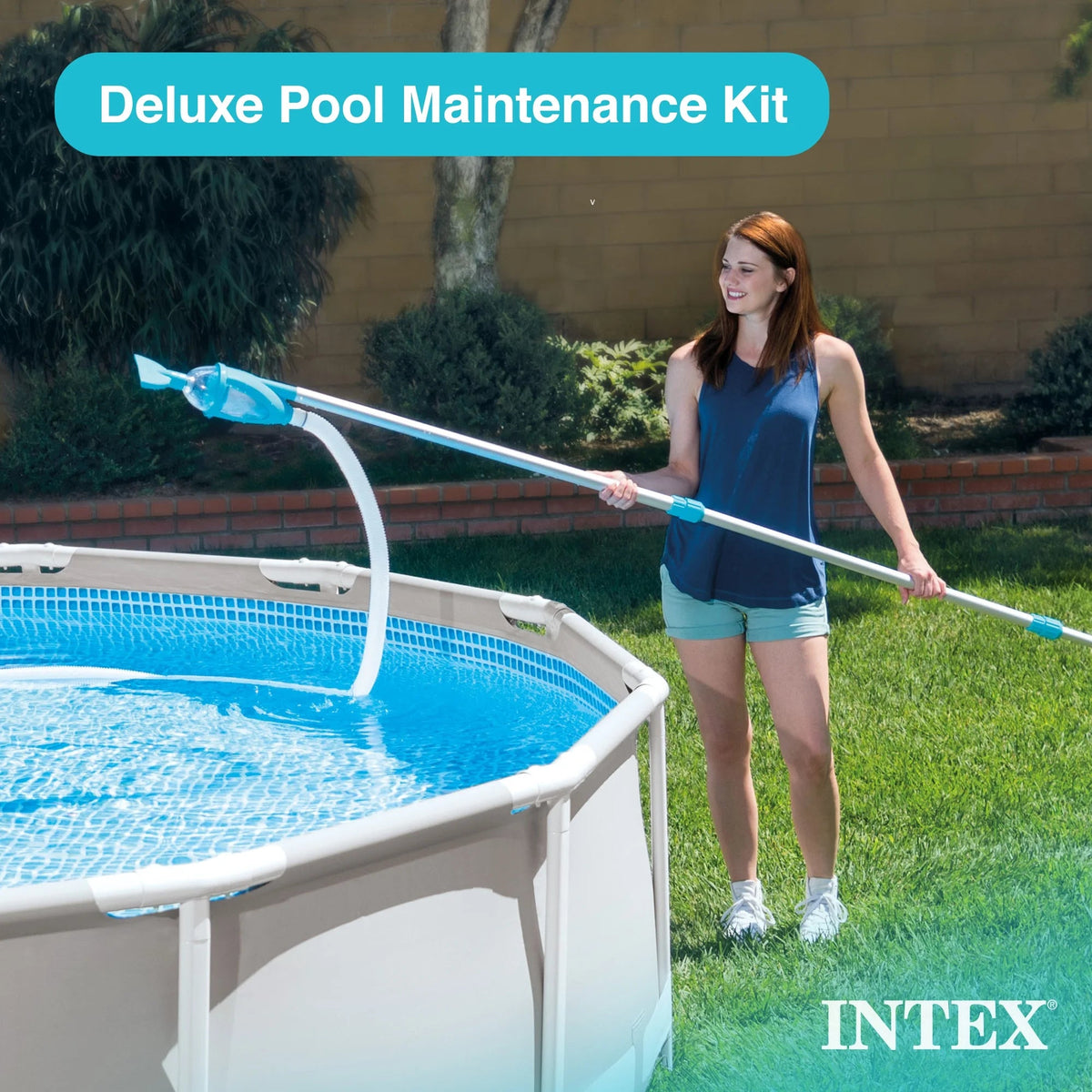 INTEX Ultra XTR Above Ground Pool 24ft x 12ft x 52in With 2 Floating Recliners And Mega Chill II Cooler