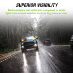 TYPE S - Elevate 4 Inch Amber Spot Beam Round Pod Light Set - DOT Compliant - 4220 Raw Lumens, Waterproof, Die-cast, Off Road Lights, Truck, Jeep