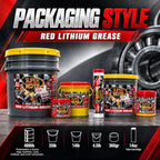 Red and Tacky Lithium Grease Superkote 2000 | NLGI 2 | EP Grease | Tube | High Temperature | Heavy Duty | Industrial | Construction | Automotive