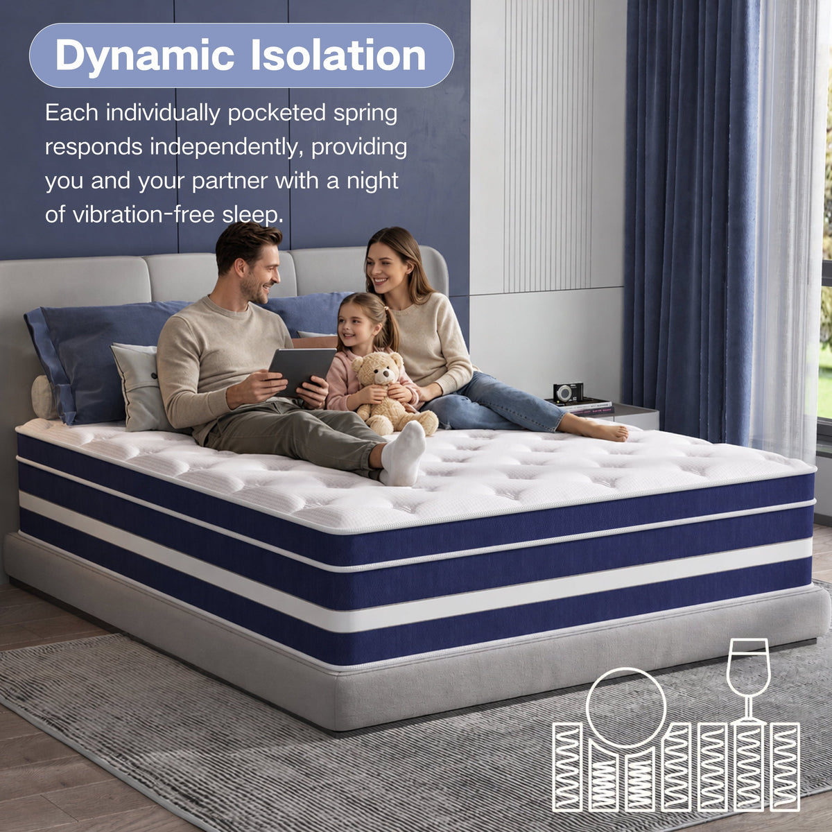 GUUKIN 12 inch Twin Mattress, Memory Foam & Spring Hybrid Medium Comfort Twin Size in a Box,Adult