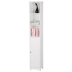 Ktaxon 67" H Bathroom Cabinet 5-Tier, Slim Narrow Storage Tower for Living Room, Kitchen, White