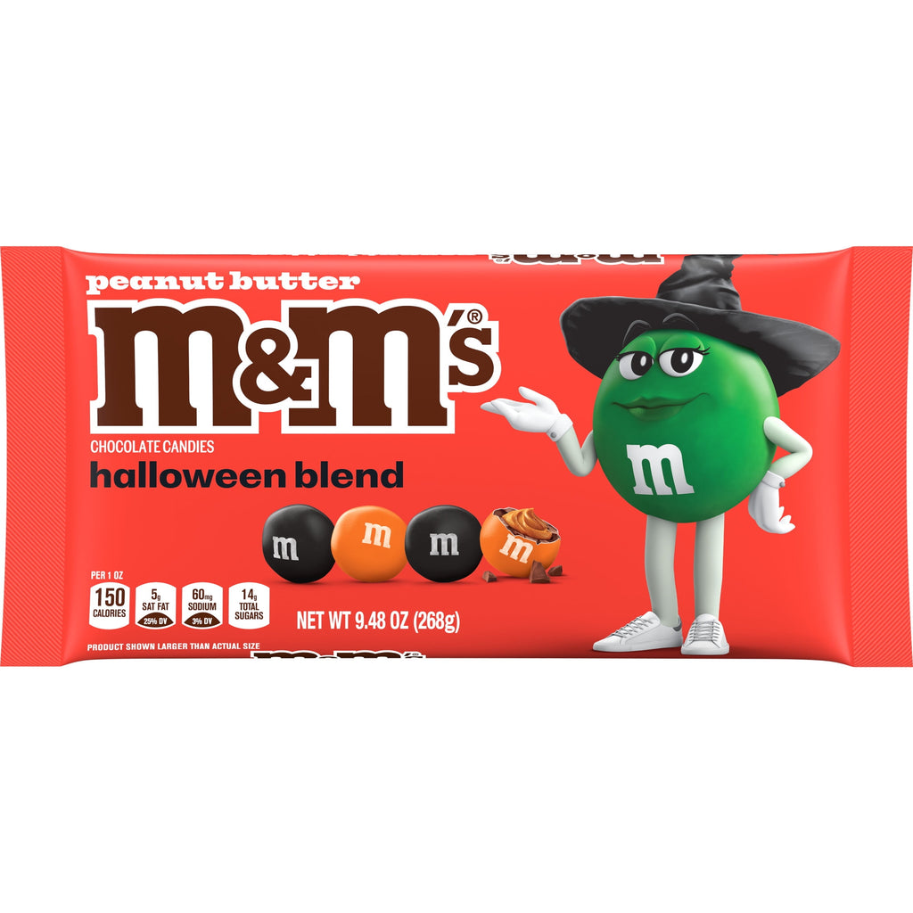 M&M's Peanut Butter Halloween Blend Milk Chocolate Halloween Candy Bag - 9.48 oz