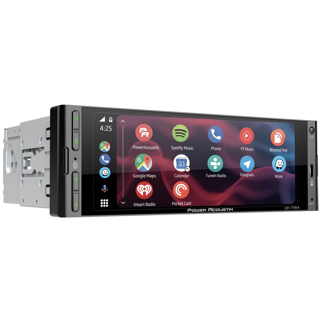 Power Acoustik CP-71WA Single DIN 6.5" Color Touchscreen Car Stereo with Bluetooth Connected Apple CarPlay + Android Auto