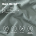 Amberspace 7-Piece Bed in a Bag Comforter Set with Sheets,Sage Green,Queen