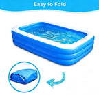 BN-LINK Inflatable Swimming Pool, 83’’ × 53’’ × 20’’ Large & Thickened Family Swimming Pool for Garden, Outdoor, Backyard, Suitable for Adults and