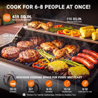SEGMART 4 Burner BBQ Propane Gas Grill, Stainless Steel 40,000 BTU Patio Garden Barbecue Grill with Folding Side Tables, Thermometer & Bottle Opener