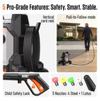 AIVOLT 4800 Psi at 2.76 GPM 13 Amps Corded Electric Cold Water Pressure Washer, Quick Connect Tips