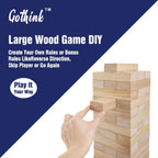 Fugocen Giant Tumble Tower Game for Kids Adults Family Large Tumbling Tower 54pcs