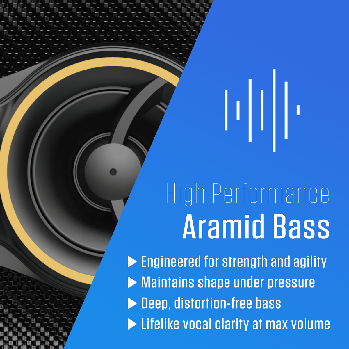 Jensen 6"x9" 3-Way Aramid Fiber Coaxial Car Speakers (Pair), 1200W Peak Power, 200W RMS - WJS69R
