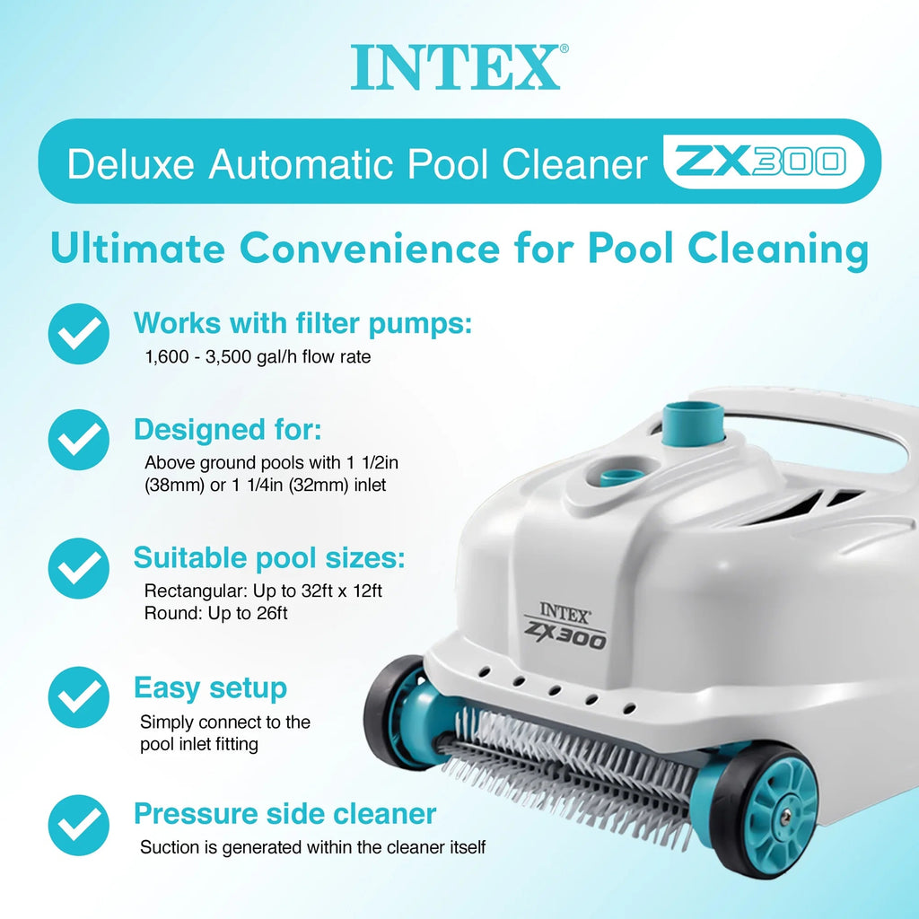 INTEX Ultra XTR Above Ground Pool 24ft x 12ft x 52in With 2 Floating Recliners And Mega Chill II Cooler