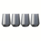 Thyme & Table 13.5 fl oz Smoke Angled Stemless Wine Glasses, Set of 4